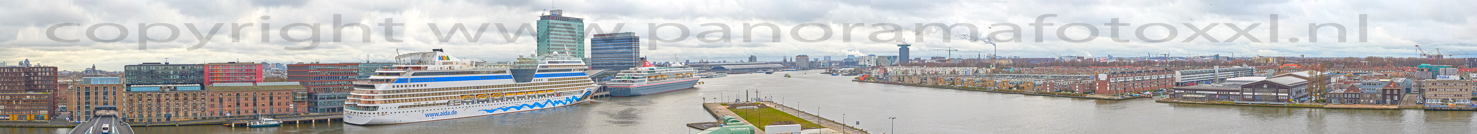 Amsterdam cruise terminal panorama
