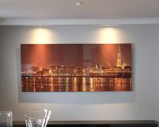 Panorama foto antwerpen op aluminium