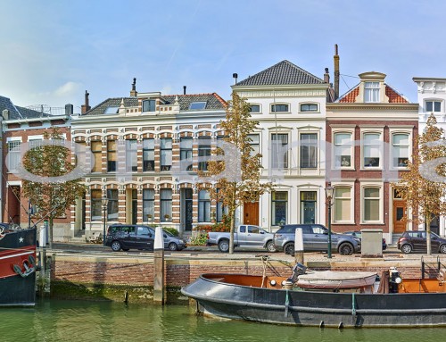 Panoramafoto van de Wolwevershaven  te Dordrecht