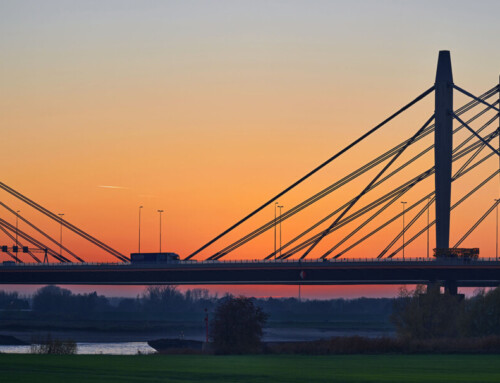 Ewijk brug zonsondergang