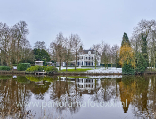 Rivier de Mark in het Markdal in de sneeuw op 17 januari 2024 panorama’s