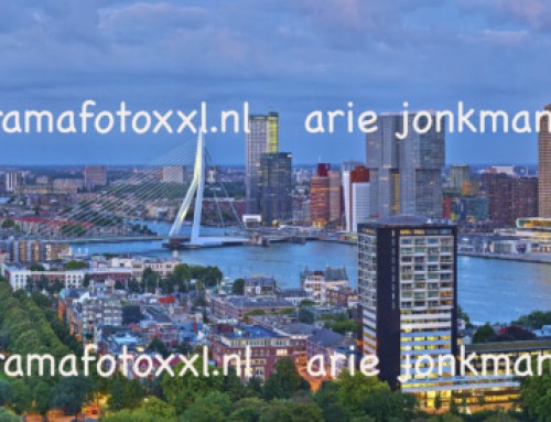Rotterdam 180 graden skyline ’s avonds op 25 meter voor een echte “Mesdag beleving”