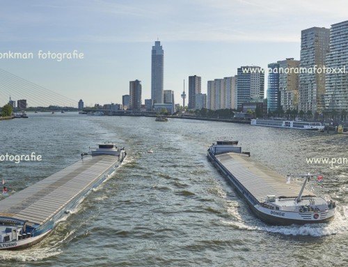 Panoramafoto’s van het ms Volturno en ms Donge in opdracht voor Amershipping gemaakt in Rotterdam en Alblasserdam